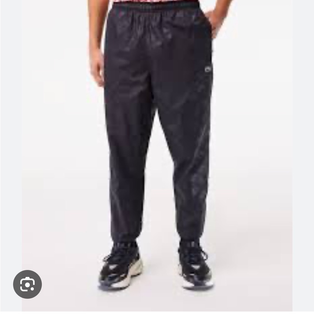Lacoste Black Nylon Sweatpants Relaxed Fit Joggers